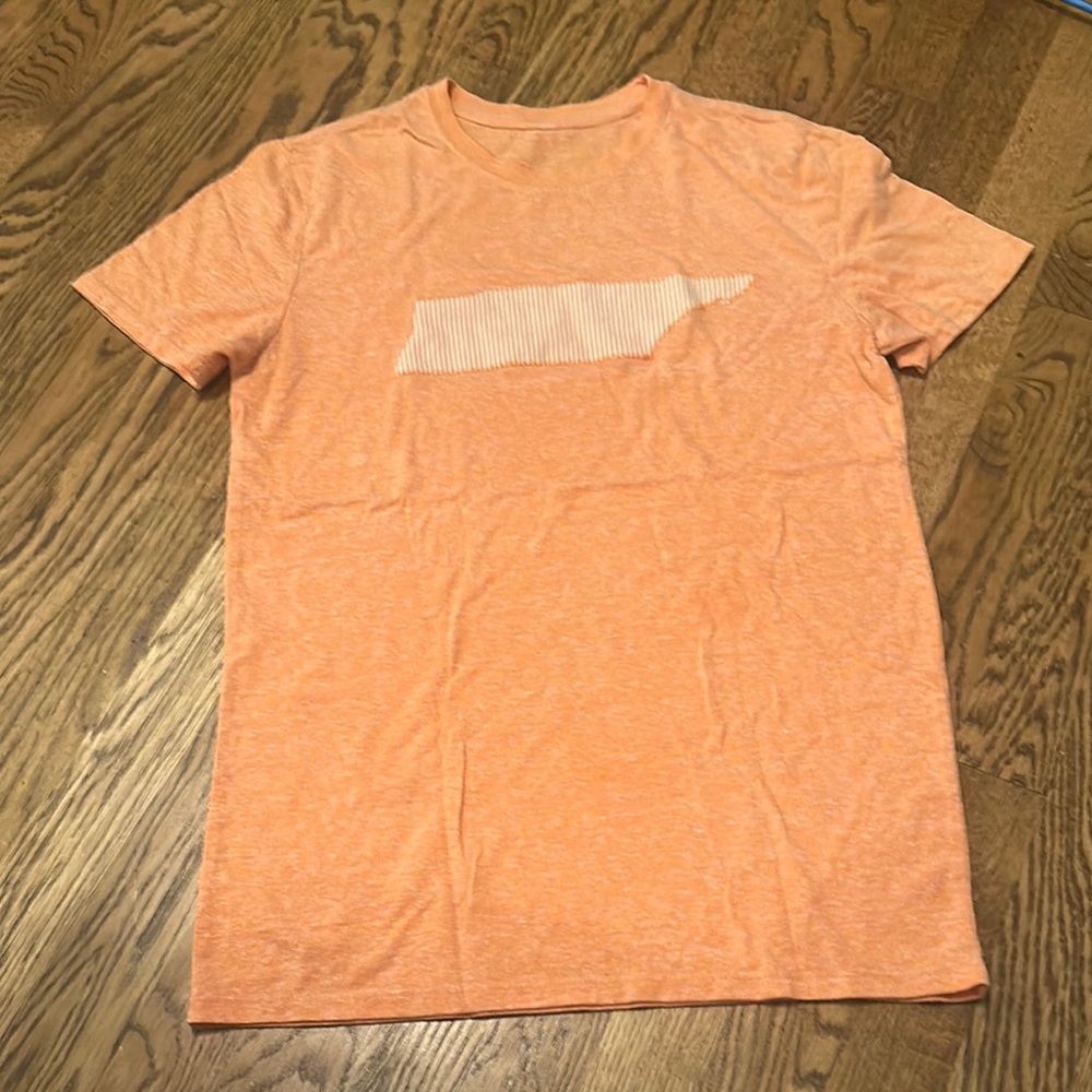 Orange Graphic Tennessee T-Shirt - seersucker design- small Bella canvas